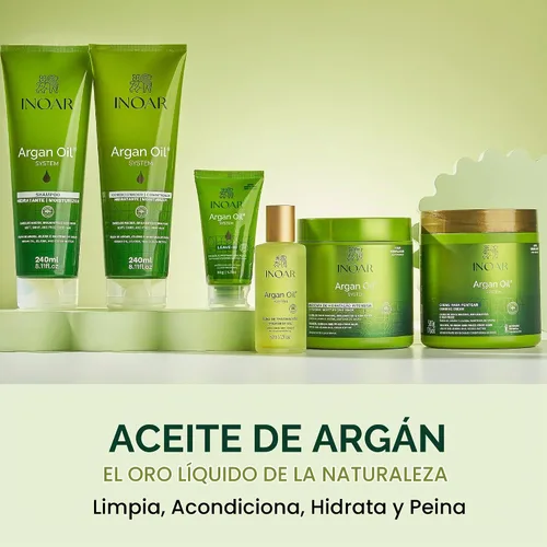 Vista 5 de INOAR Profesional – Aceite de argán – Promueve el control del cabello, previene y repara las puntas abiertas, y protege el cabello de los efectos