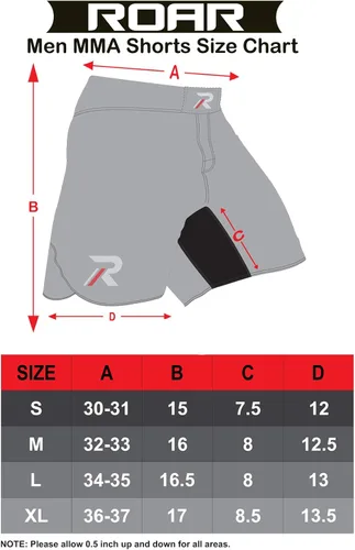 Vista 4 de ROAR MMA Pantalones cortos de lucha UFC Grappling Muay Thai BJJ Training Jiu Jitsu No Gi Wear