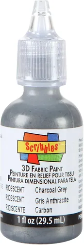 Vista 15 de Scribbles Pintura de tela 3D de 1 oz, color negro brillante