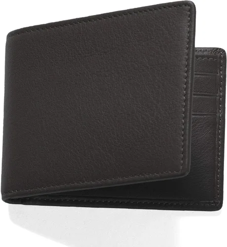 Vista 6 de Leatherology Black Onyx - Cartera plegable delgada para hombre, RFID disponible