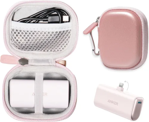 Vista 7 de Funda para cargador portátil Anker con conector Lightning incorporado (negro)