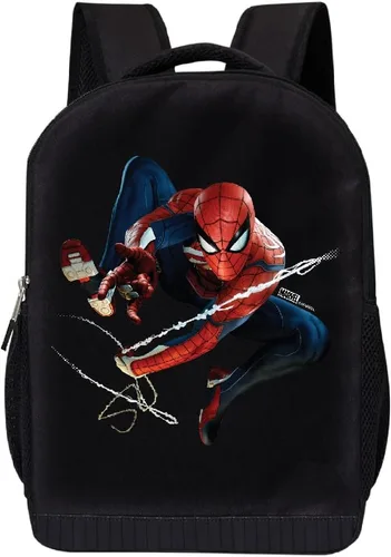 Vista 29 de Marvel Mochila Spider-Man para niños y niñas, mochila para niños pequeños Miles Morales Spiderman Kids Mochila Bolsa de malla Vengadores - Michael