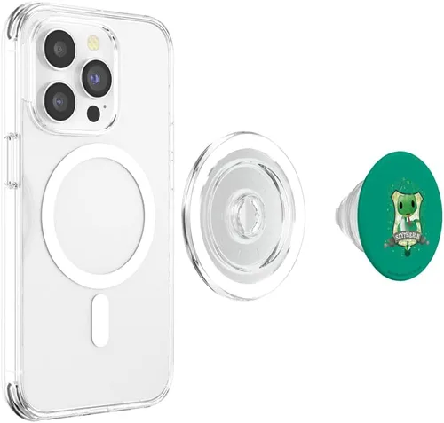 Vista 4 de Harry Potter Acuarela Slytherin Crest PopSockets MagSafe PopGrip para iPhone