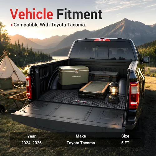 Vista 3 de MOSTPLUS Alfombrilla para caja de camioneta de 5 pies compatible con Toyota