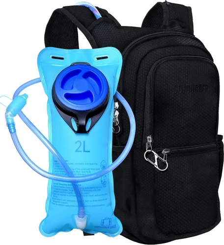 Vista 9 de SoJourner Bags, Rave Hydration Pack - Bolsa de agua de 2L incluida, para festivales, raves, senderismo, ciclismo, fiestas, escalada, carrera y más