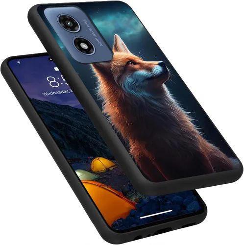 Vista 189 de Funda para Motorola Moto G Play 4G 2024, delgada y ligera, de silicona de TPU suave, color negro, ultrafina, para Motorola Moto G Play 4G 2024, Art