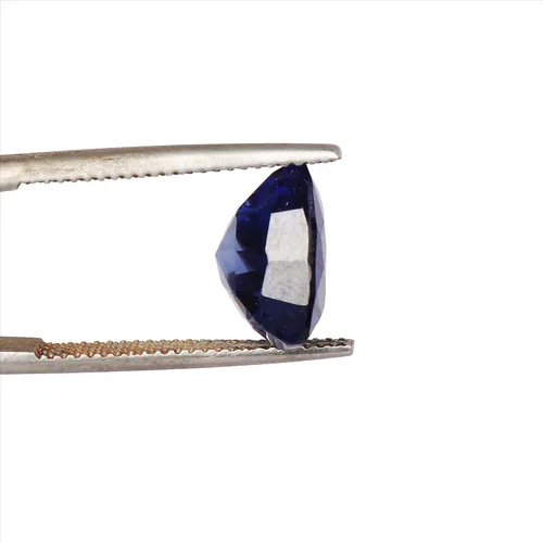 Vista 4 de GEMHUB Piedra preciosa de zafiro azul de corte elegante, piedra preciosa de zafiro azul para la fabricación de joyas, Gema, zafiro azul