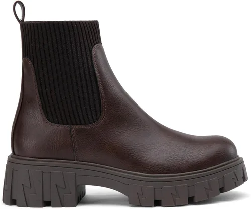 Vista 7 de Jeossy Botines 9610 para mujer, con plataforma Chelsea, tacón grueso, suela elástica