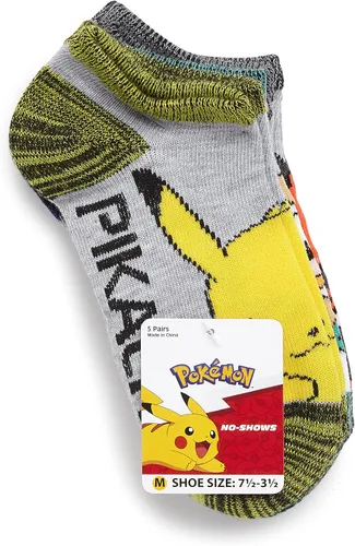 Vista 4 de Pokemon Paquete de 5 calcetines invisibles para niños