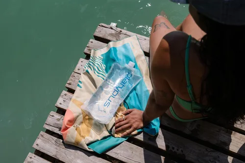 Vista 8 de PackTowl Toalla personal ultraligera de microfibra para acampada y viaje, estampado Balance, para el cuerpo