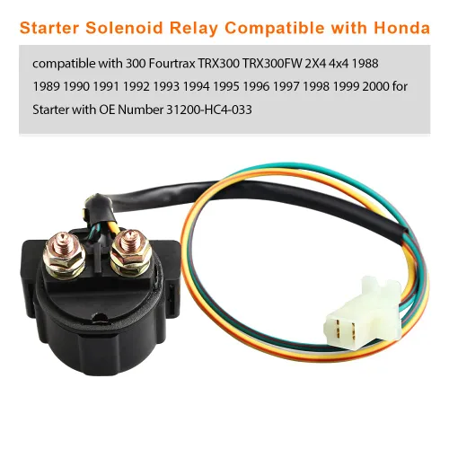 Vista 3 de WATERWICH Relé solenoide de arranque compatible con Honda 300 Fourtrax TRX300 TRX300FW 2X4 4x4 1988 1989 1990 1991 1992 1993 1994 1995 1996 1997