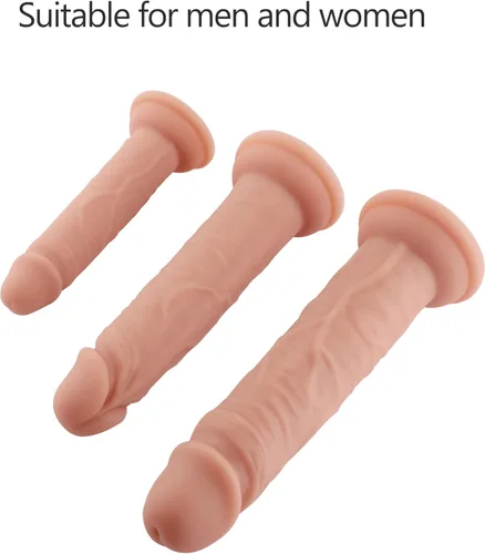 Vista 4 de Juegos de entrenamiento de enchufe anal, consolador anal de silicona de 3 tamaños con fuerte ventosa para hombres, juguetes sexuales para mujeres
