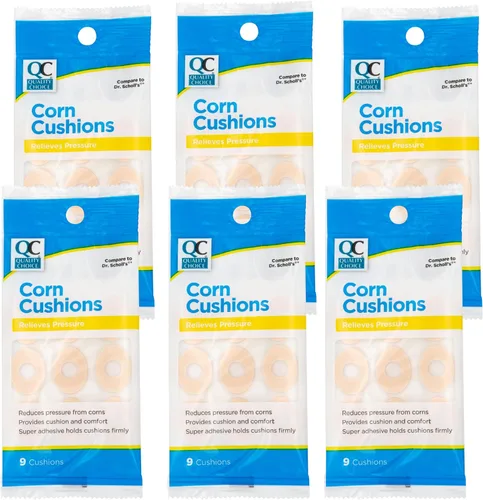 Vista 7 de Quality Choice Cojines de maíz para dedos de los pies y los pies. Almohadillas de espuma suave para aliviar la presión. Protege de la fricción