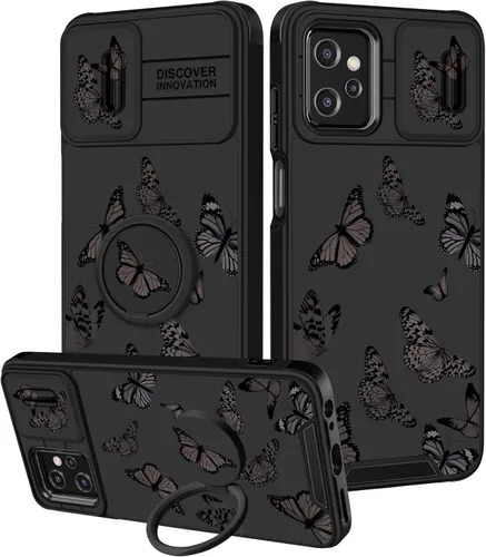 Vista 81 de Funermei Funda para Moto G Stylus 5G 2022, funda para teléfono con diseño de calavera de esqueleto para mujeres y niñas, diseño gótico, Como