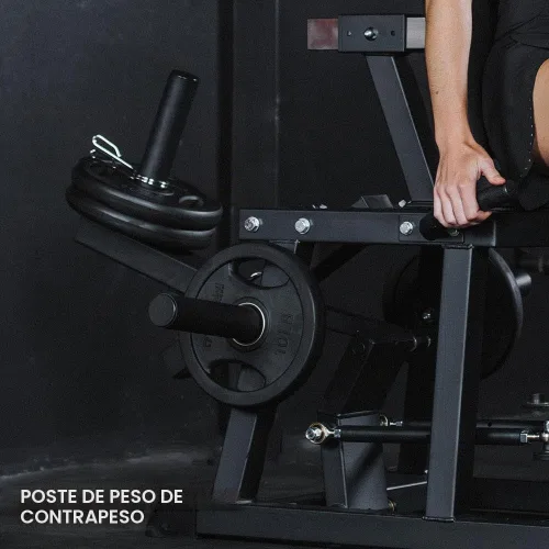 Vista 6 de Titan Fitness Máquina de ejercicios de abductor y aductor de cadera con carga en placa, clasificada 250 libras, máquina estabilizadora combinada