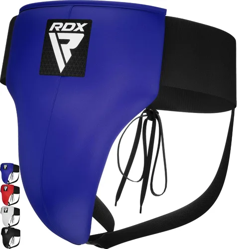 Vista 9 de RDX Protector de ingle para boxeo, Muay Thai, Kickboxing y entrenamiento de MMA, equipo de cuero Maya Hide Abdo para artes marciales, protector