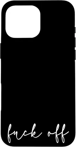 Vista 19 de Fuck Off - Carcasa para iPhone 17, diseño bohemio, con marco dorado, elegante y cursivo
