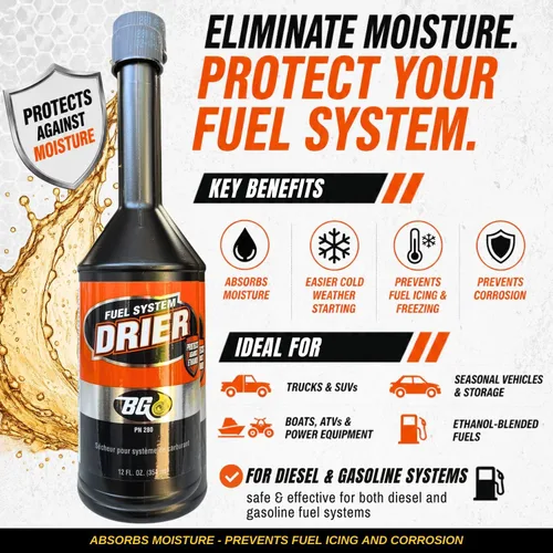 Vista 2 de Smilyeez Listing for BG Fuel System Drier PN 280 - Anticongelante de línea de gas y removedor de humedad para sistema de combustible Destornillador