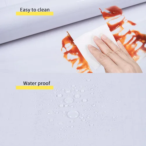 Vista 4 de Papel de contacto transparente, hoja protectora de pared de plástico, papel adhesivo transparente para despegar y pegar, protector de cubierta