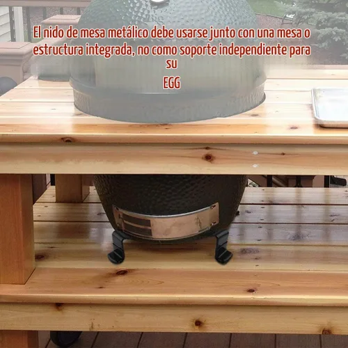 Vista 6 de Soporte de parrilla para nido grande de huevo verde, accesorios para huevos verdes grandes, soporte para mesa de Kamado (L-para grande BGE)