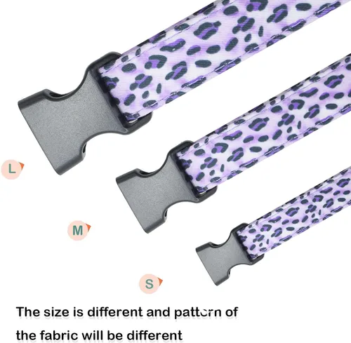 Vista 6 de Lindo collar de algodón para perro, patrones de flores, collares suaves y ajustables para cachorros, para hembras, perros pequeños, medianos