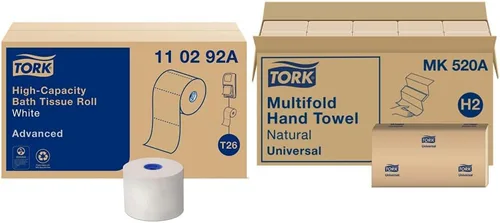 Vista 13 de Tork Rollo de papel higiénico de alta capacidad blanco T26, 36 x 1000, 110292A Compatible con dispensadores T26, rollos avanzados de 2 capas