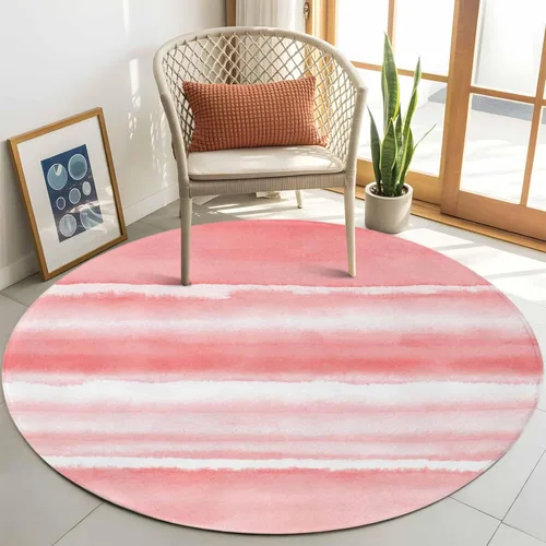 Vista 24 de 2x3 Area Rugs, Blue Stripes Non Slip Area Rugs for Living Room, Bedroom, Barhroom, Entryway, Watercolor Retro Ombre Abstract Tie Dye Art Soft
