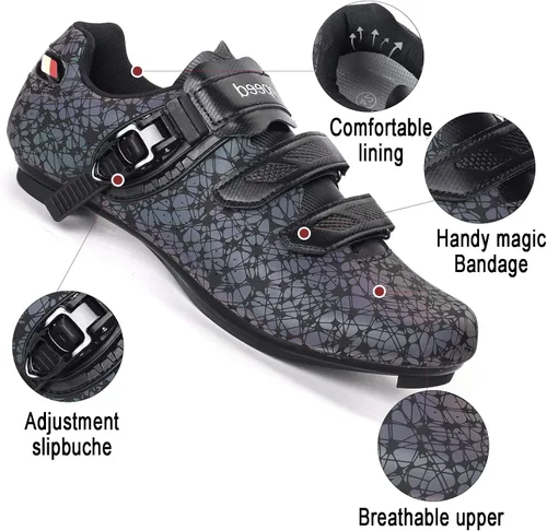 Vista 3 de Compatibilidad de zapatos de ciclismo de carretera para mujer, zapatos de ciclismo de carretera Delta para interiores y exteriores, zapatos de paseo