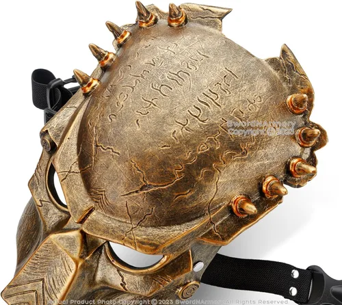 Vista 6 de Munetoshi Depredador Alien Máscara Hunter Guerrero Scifi Acción Película Cómic Cosplay Bronce Negro