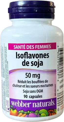 Vista 2 de Webber Naturals Isoflavonas de soja 50 mg 90 cápsulas