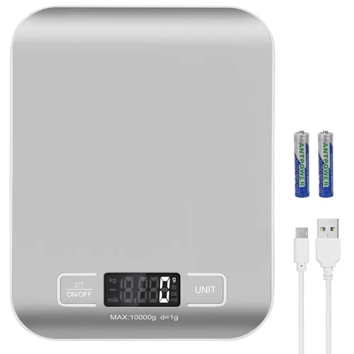 Vista 12 de Báscula digital de envío, panel de acero inoxidable, báscula postal portátil precisa para paquetes, pequeña empresa, cocina, alimentos, artículos