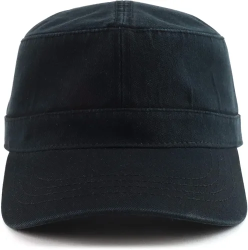 Vista 2 de Armycrew Gorra militar de algodón de gran tamaño 2XL con parte superior plana