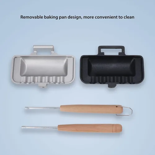 Vista 4 de Sartén para hornear sándwich de doble cara, sartén de doble cara, máquina de quesos a la parrilla, antiadherente, para desayunar