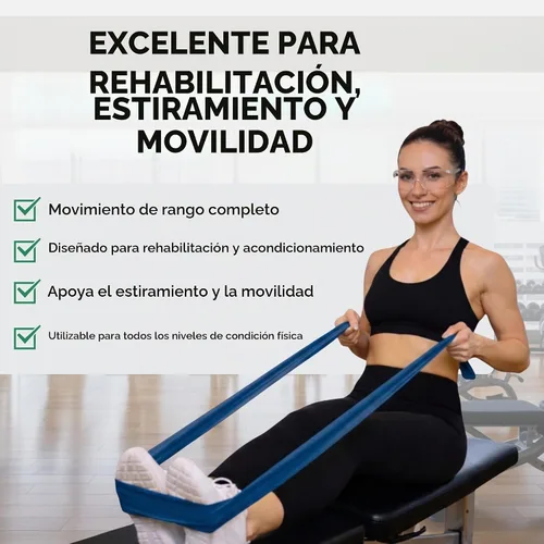 Vista 4 de THERABAND Juego de bandas de resistencia, bandas elásticas para ejercicio y terapia física, entrenamiento de fuerza para fitness superior e inferior