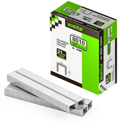 Vista 10 de meite Grapas de tapicería galvanizadas 21GA, corona de 1/2 pulgada, pierna
