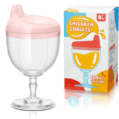 Vista 14 de Irenare 1 Pieza Taza Sippy de Vino para Bebé Copa de Plástico Copa Goblet Sin Derrames Vaso de Vino para Bebé Copa Sippy Goblet para Bebé Taza
