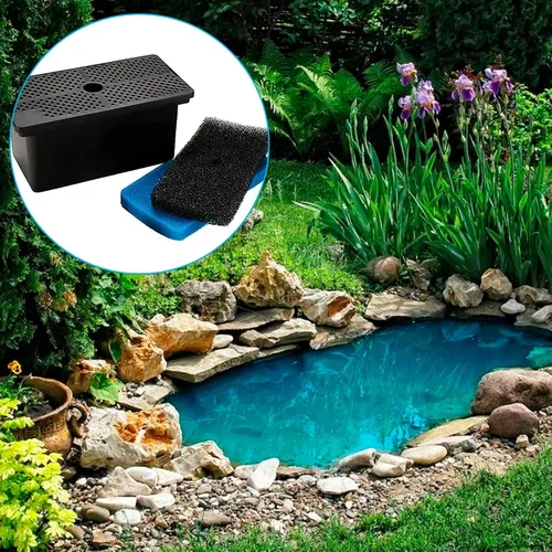 Vista 5 de HQRP Prefiltro azul y negro para posavasos Sunterra 320106