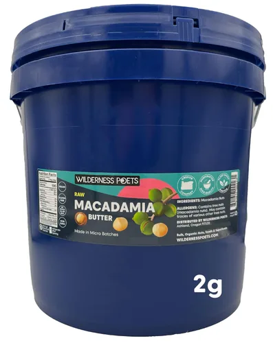Vista 11 de Mantequilla de macadamia raw de Wilderness Poets