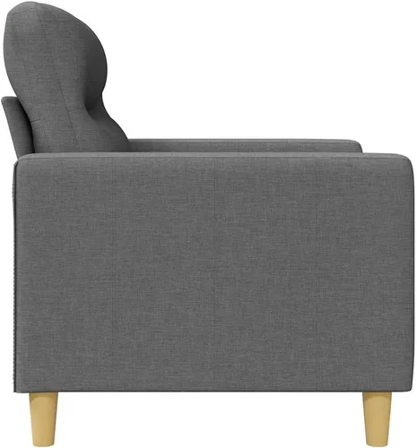 Vista 7 de vidaXL Sofá de 2 plazas gris oscuro - Cómodos asientos acolchados y cojines de respaldo - Marco de metal - Muebles modernos de sala de estar