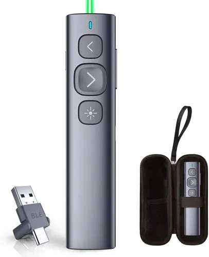 Vista 15 de Norwii Clicker de presentación Bluetooth N95 con receptor USB-A, clicker de PowerPoint para control remoto de presentación, puntero inalámbrico