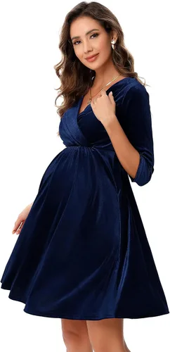 Vista 9 de Camisas de maternidad para mujer, cuello cuadrado, manga larga abombada, linda, casual, blusas, ropa de otoño Albaricoque