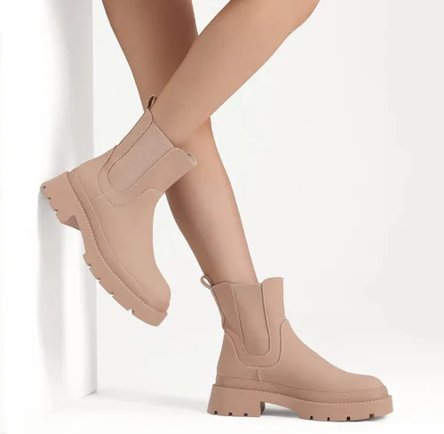Vista 6 de DREAM PAIRS Chelsea - Botines de plataforma para mujer