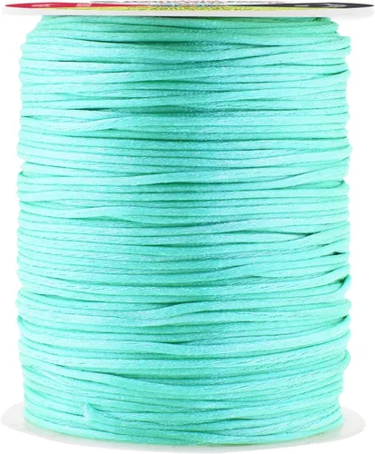 Vista 52 de Mandala Crafts Cordón de satén de cola de rattail de 0.02 in para nudos chinos de macramé