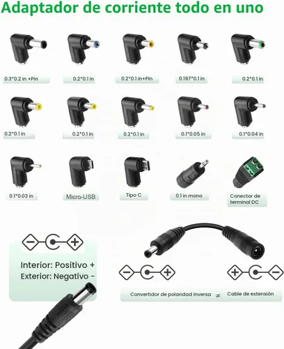 Vista 3 de Adaptador de corriente universal de CA a CC de 30 W, fuente de alimentación ajustable, 3 V, 4,5 V, 6 V, 9 V, 12 V, 2 A, 1 A, adaptador de corriente