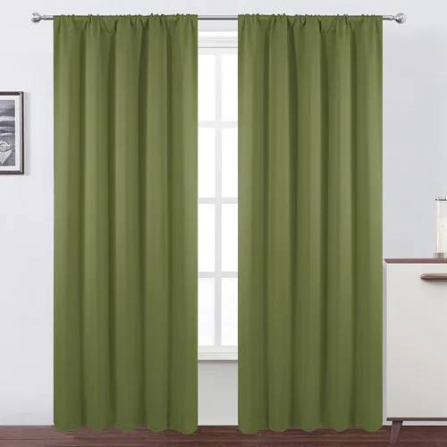 Vista 66 de LEMOMO Cortinas opacas de 42 x 54 pulgadas, juego de 2 paneles de cortinas con aislamiento térmico para oscurecer la habitación