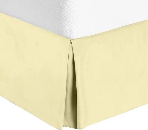 Vista 8 de Falda de cama de esquina dividida de 16 pulgadas, microfibra resistente a las arrugas y a la decoloración, tamaño matrimonial, color borgoña sólido