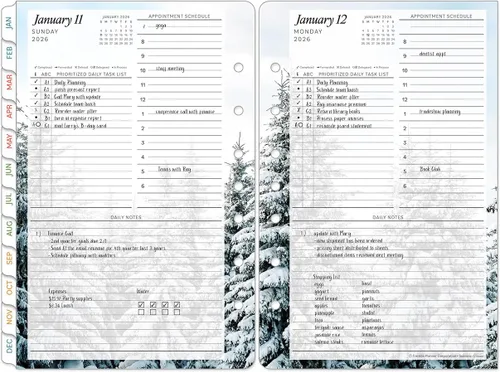 Vista 9 de FranklinCovey - Recambio de planificador de temporadas Una página por día encuadernado en anillo (clásico, enero 2026 - diciembre 2026)