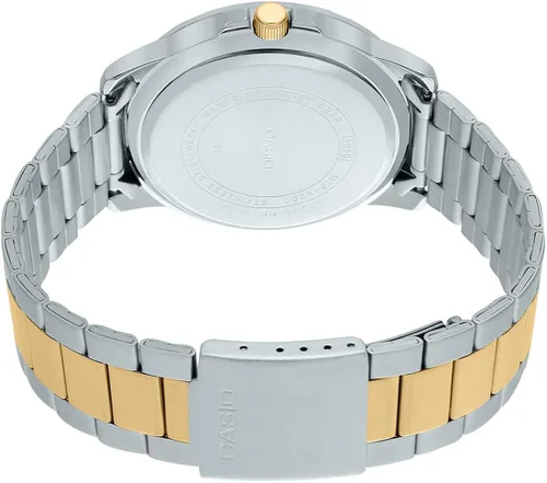 Vista 4 de Caso MTP-VD01SG-1BV - Reloj deportivo analógico de acero inoxidable de dos tonos para hombre Plateado dorado 49×45×103mm Movimiento de cuarzo