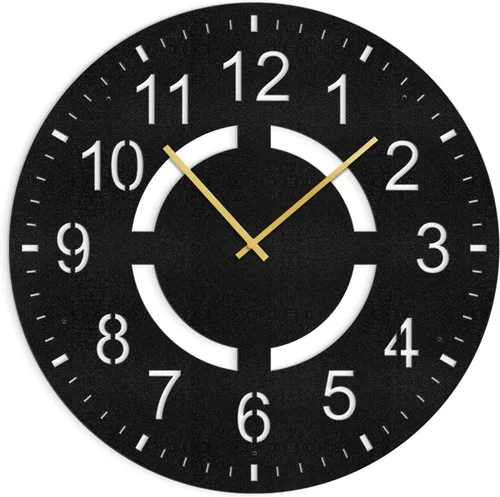 Vista 7 de Reloj de pared de metal, arte de pared silencioso, funciona con pilas, números grandes, escultura de pared, colgantes, decoración del hogar