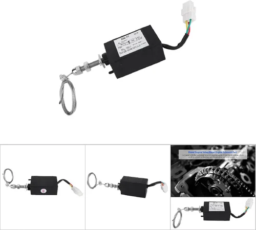 Vista 2 de DC 12/24V Disel Motor Llama hacia fuera Dispositivo Válvula solenoide de parada del motor (12V)